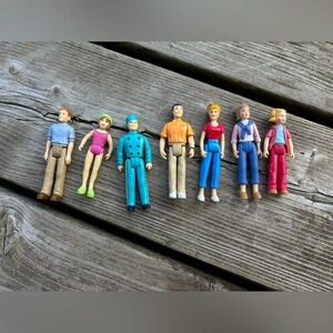 Vintage années 90 Lot de 7 Figurines articulées Loving Family de Fisher Price(B)